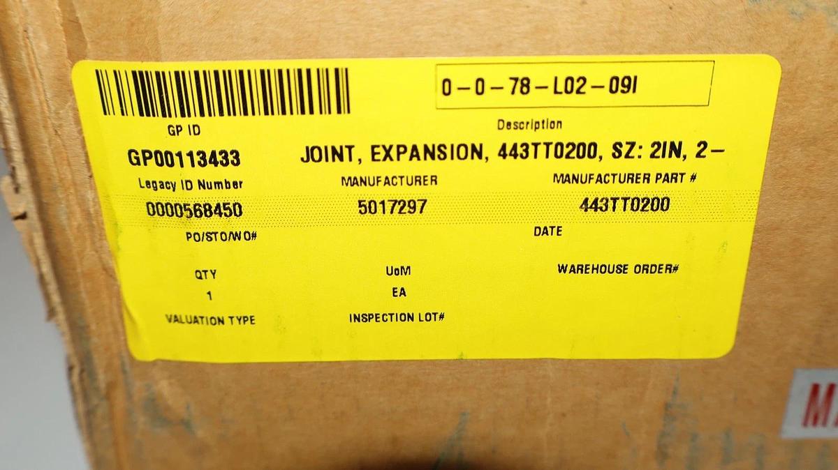 Flexhose Flexible Expansion Joint 2"x3" conv 2 CVJ-3 443TT0200 2CVJ3 (New)