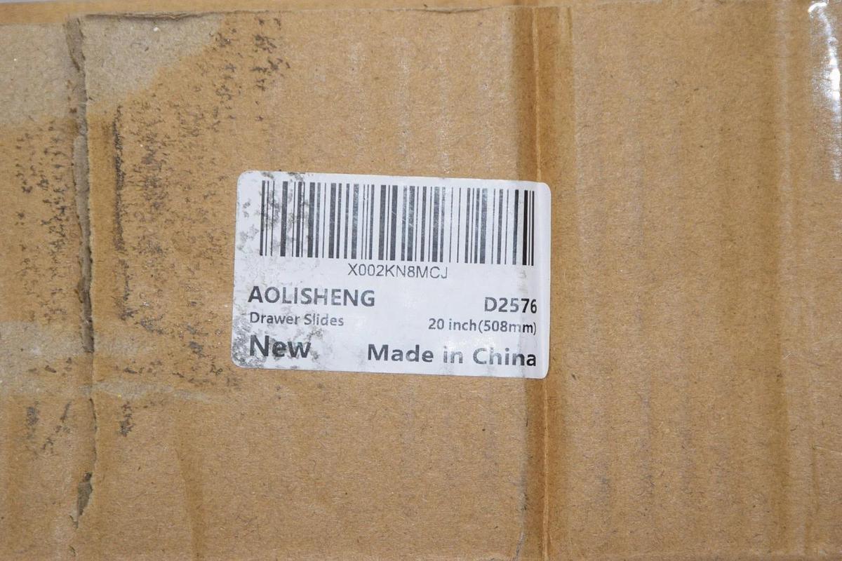 (NEW - Pair) AOLISHENG D2576 20" Heavy Duty Drawer Slides Ball Bearing