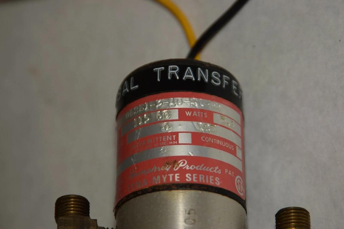 Used HUMPHREY 062E1-3-10-21-35 115V 60Hz 5.3W Vacuum Air Solenoid Valve