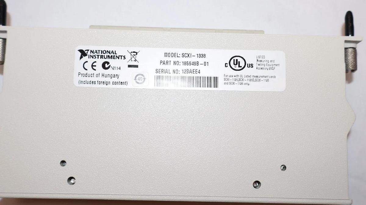 National Instruments High Voltage Terminal Block Assem SCXI-1338 185949B-01 New