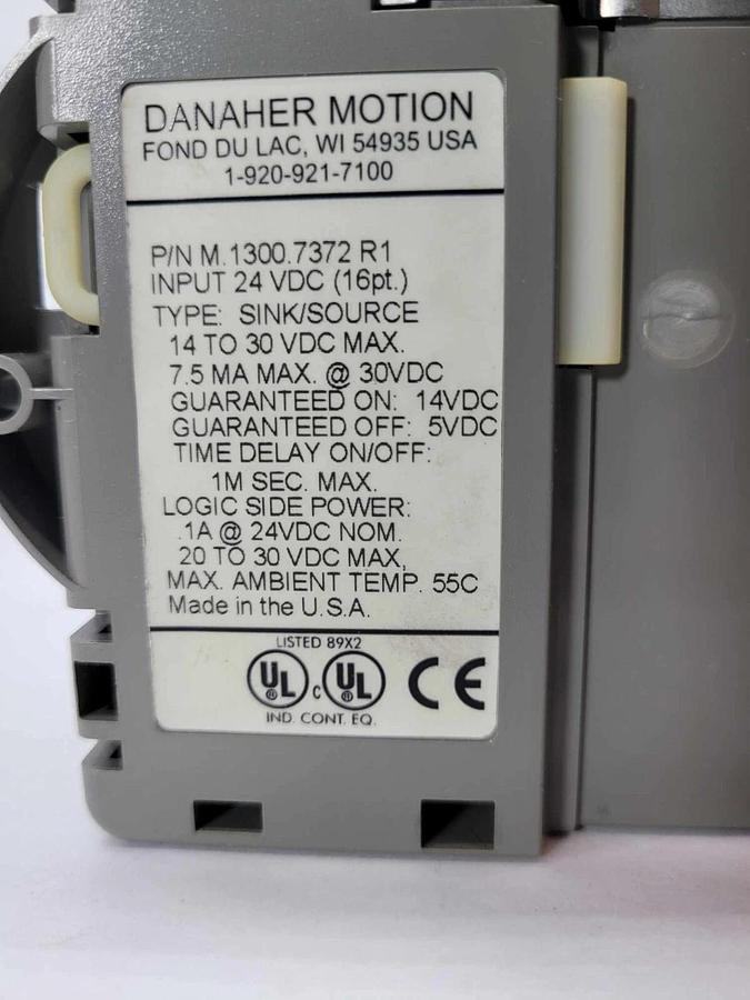Used Danaher Motion Input 24vdc Sink Source M.1300.7372.R1 M 1300 7372 R1 *AS-IS*