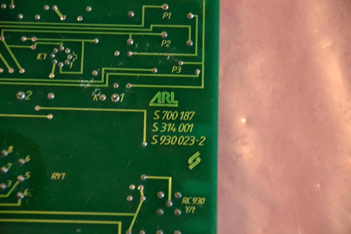 Used ARL CHARLILLES PRINT ELEC CARD BOARD S930023-2 AA27359 S700187 S314001 S930023-2