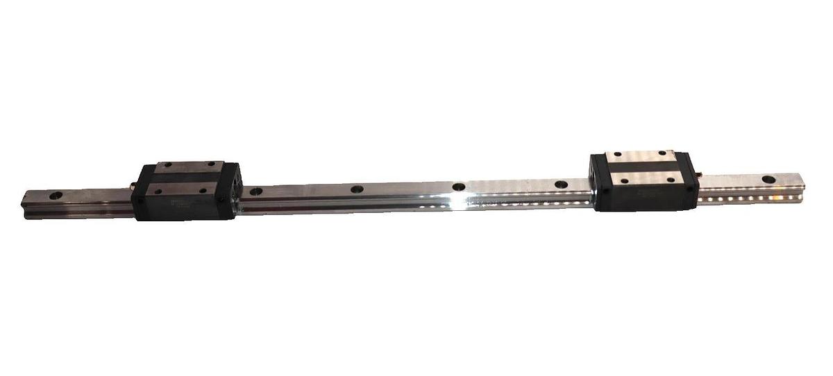 Used PMI MSB150 16" Slide 15mm With (2) MSB15SSSFC Linear Slide Bearings