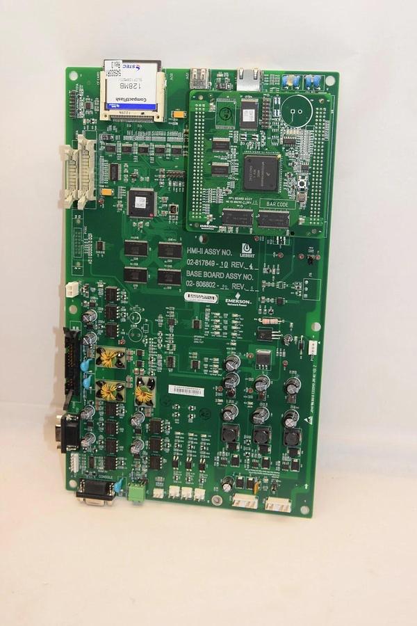 Used EMERSON / LIEBERT 02-817849-10 Rev 4 02-806802-00 Rev 5 HMI-II Assy Board