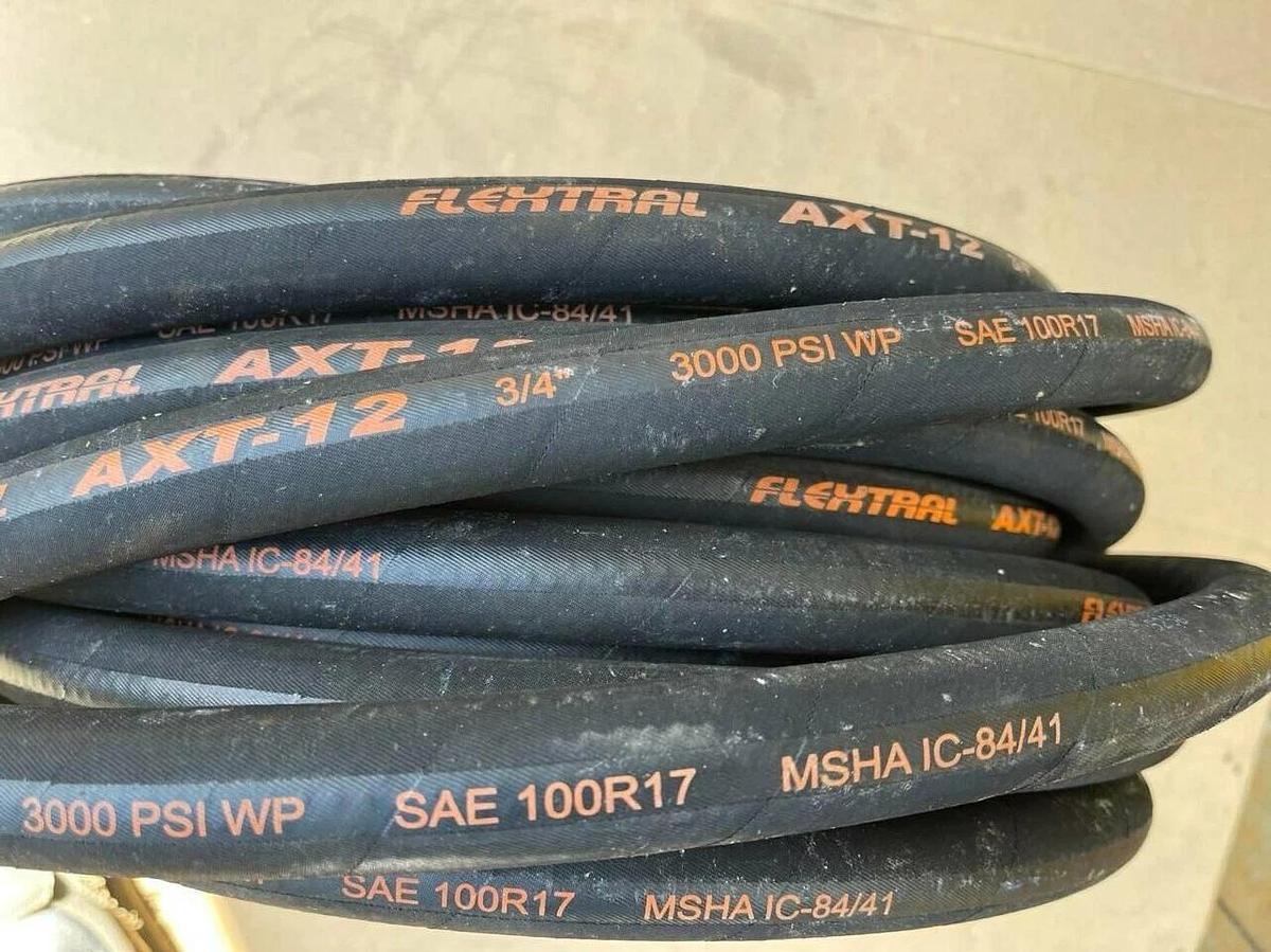 Flextral  AXT-12 Coiled Hydraulic Hose 25 ft 3/4" 3000PSI FX QAC1212fp F16