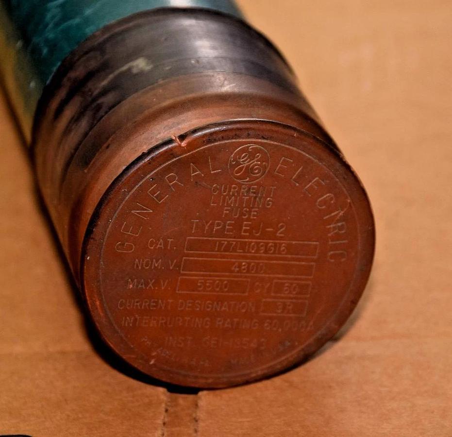 Used General Electric GE Limiting Fuse EJ2 177L109G16 TYPE EJ-2 5500V 60CY