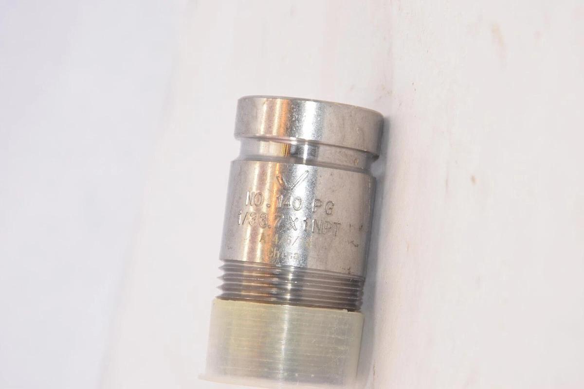 (NEW) Nipple Fitting #140 1/33.7 x 1 NPT Male Threaded Female Adapter Nipple