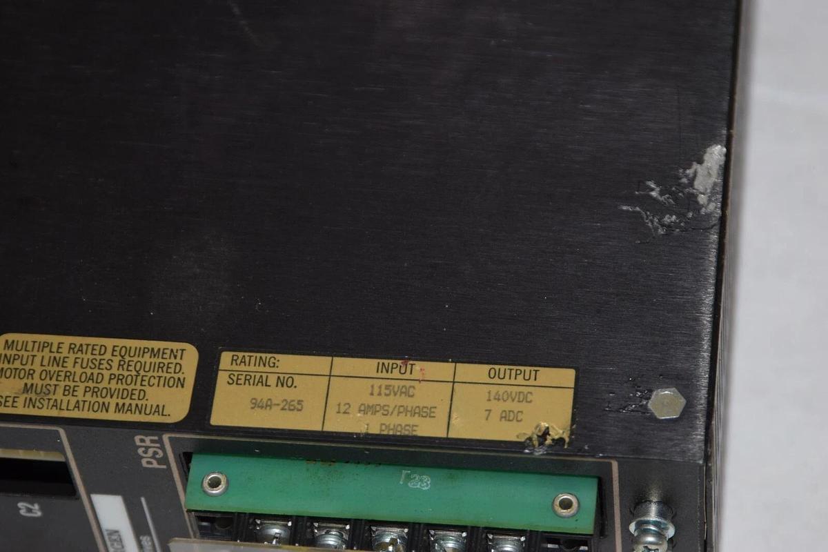 Used KOLLMORGEN PSR4/5A-112-0002 Input 115Vac Output 140Vdc Power Supply