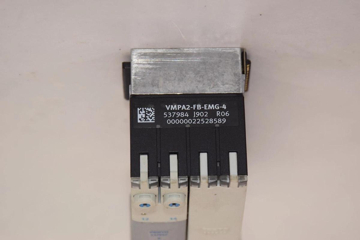 Used FESTO 537957 & VMPA2-FB-EMG-4 , 537984 Electronic Module Solenoid Valve