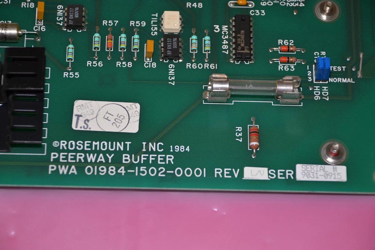 Used FISHER ROSEMOUNT PEERWAY BUFFER 01984-1502-0001 0198415020001 REV:L/V