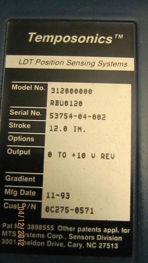 TEMPOSONICS LDT POSITION SENSING SYSTEMS 312000000 RBU0120 NEW