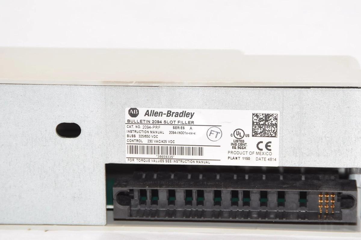 Used ALLEN BRADLEY Kinetix 6000 2094-PRF Series A 230Vac Slot Filler