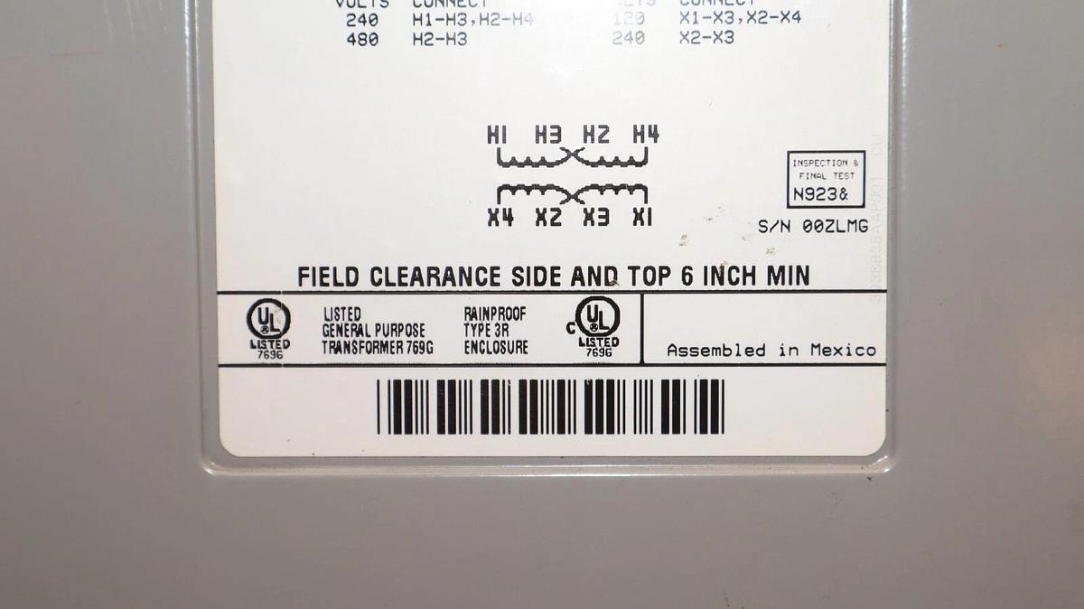 Used SIEMENS 1D1N003QST Type QB 1PH 3.00kVA 3kva 3 KVA 60Hz Processor Transformer