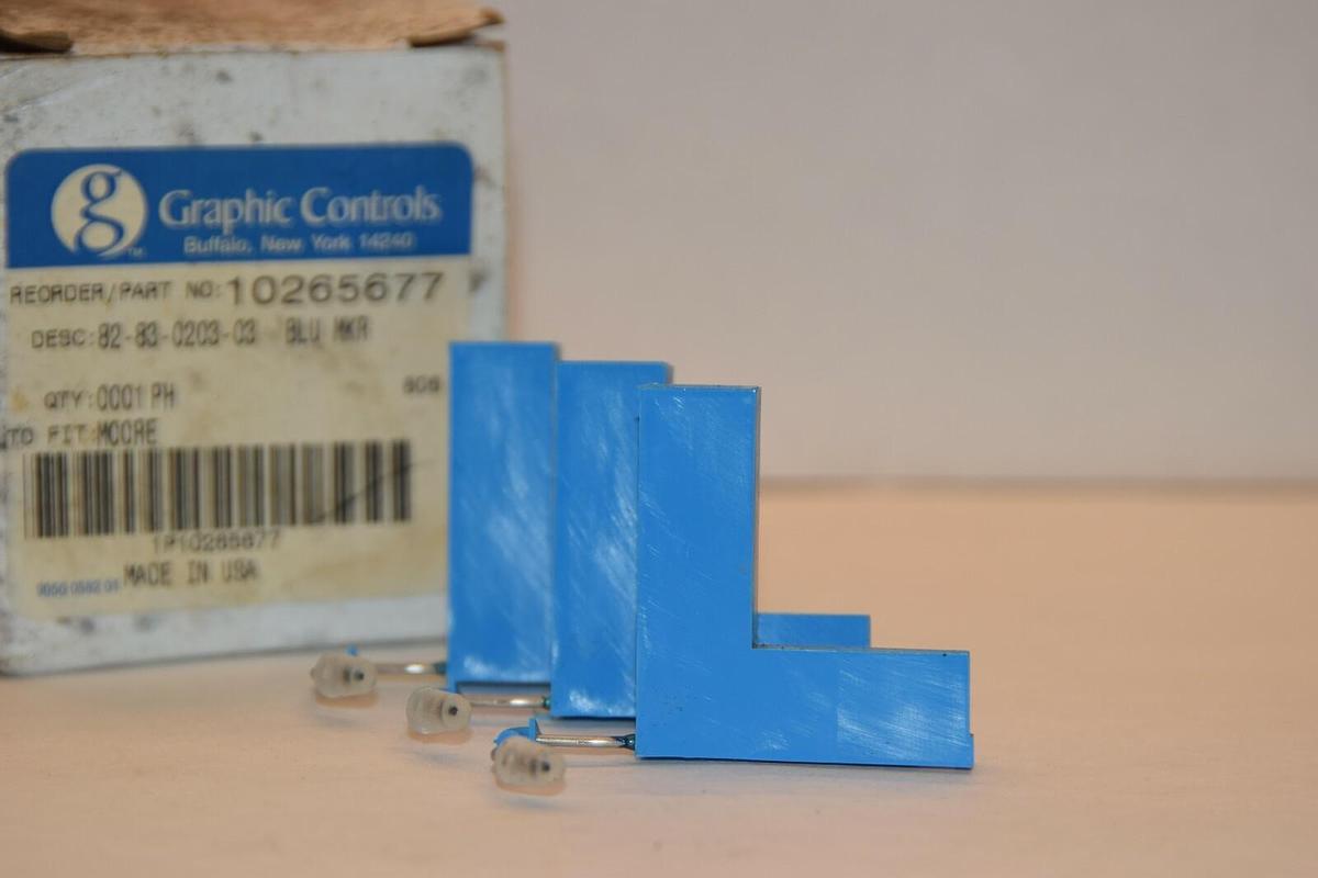NEW (BOX OF 3) GRAPHIC CONTROLS 10265677 BLUE MARKER