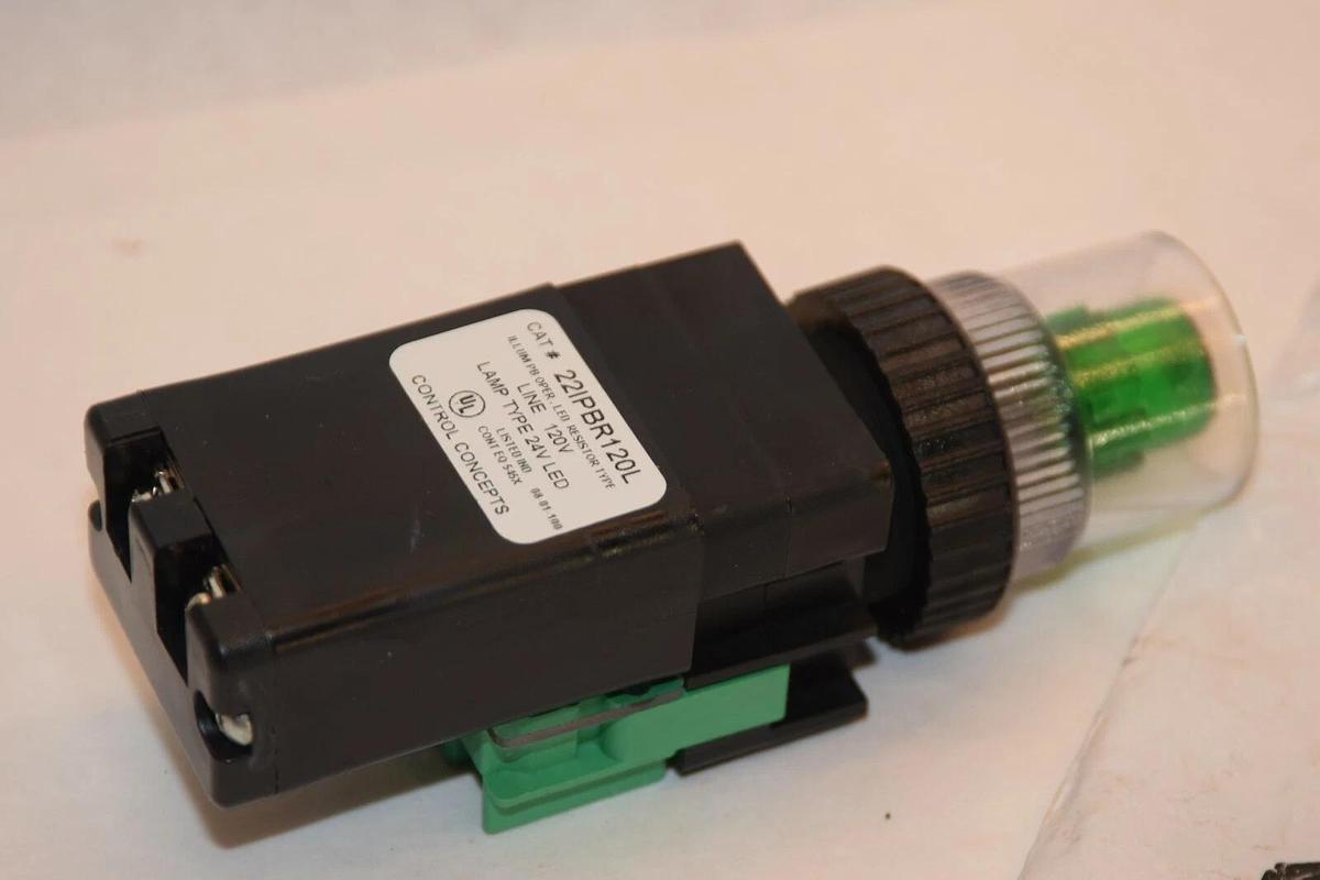 (NEW) CONTROL CONCEPT 22IPBR120LG-XIFCCGN-N0 22IPBR120L 120V Indicator Light