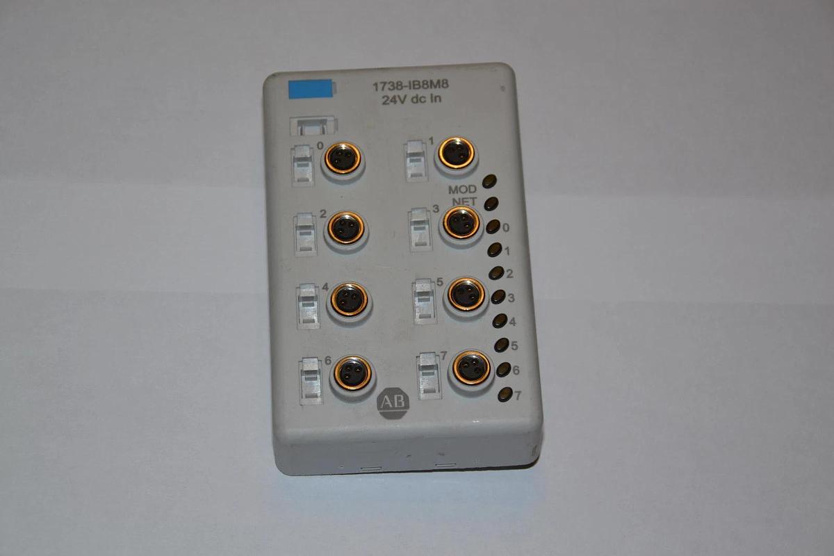 Used ALLEN BRADLEY INPUT MODULE 1738-IB8M8 1738 IB8M8 1738IB8M8 24V 24 V DC