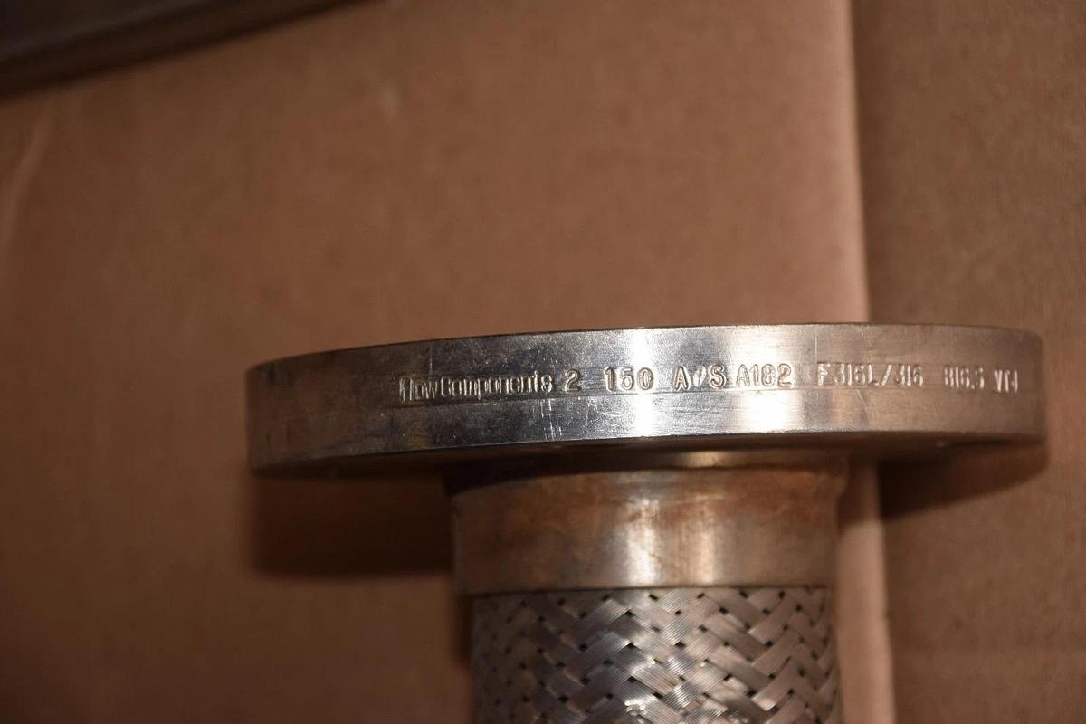Used Flow components 12" Long  2" ID Stainless Steel Flexible Coupling 316 316L A182