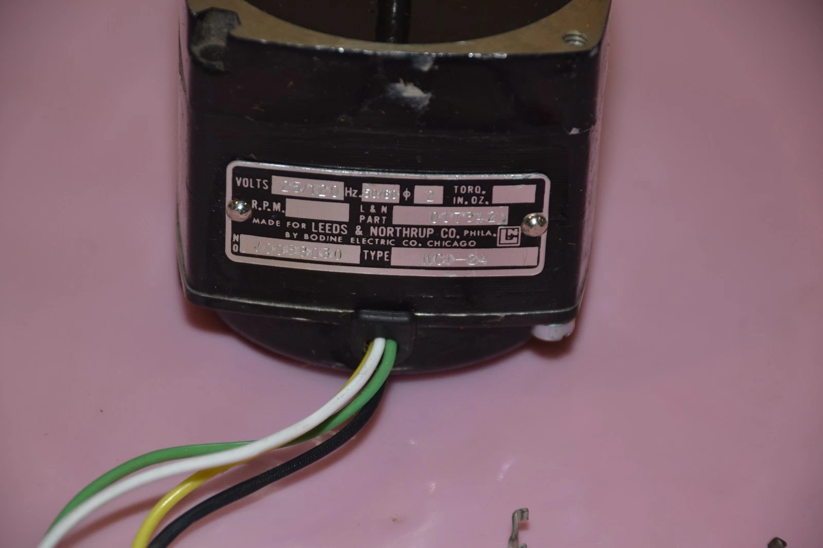 Used LEEDS & NORTHRUP MOTOR KCI-24 V0088030 017342 25/120 V 50/60 HZ