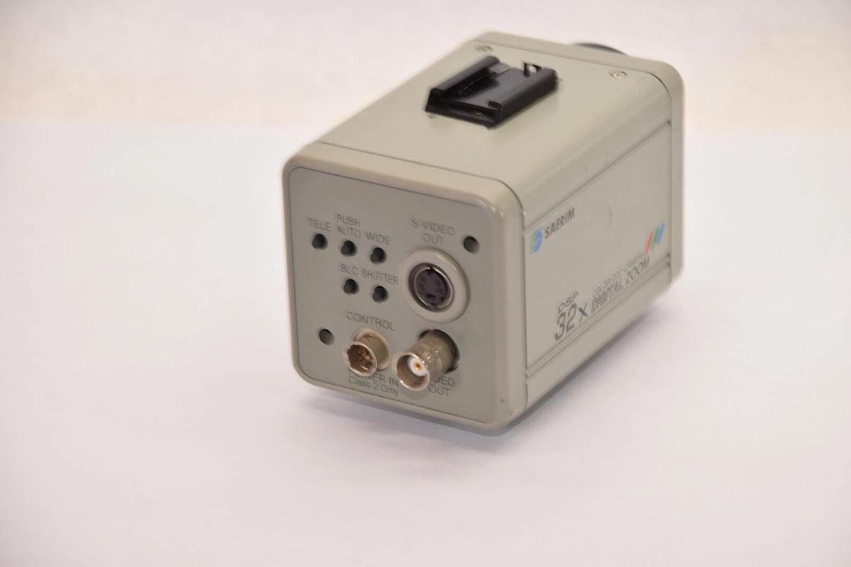 Used SAERIM DSP 32 x Color CCD Camera Digital Zoom Camera With F 3.9 63mm 1:1.6 Lens