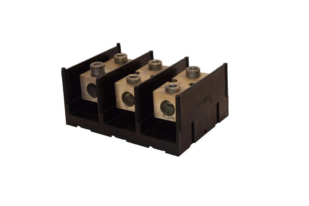 (NEW) FERRAZ SHAWMUT 69053 3Pole 600V CU9AL Distribution Block