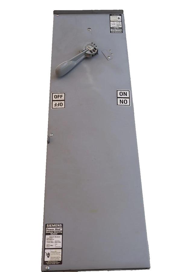 Used Siemens Power Mod 800A Modular Metering System WS1800CU Switch Module 1ph 240v