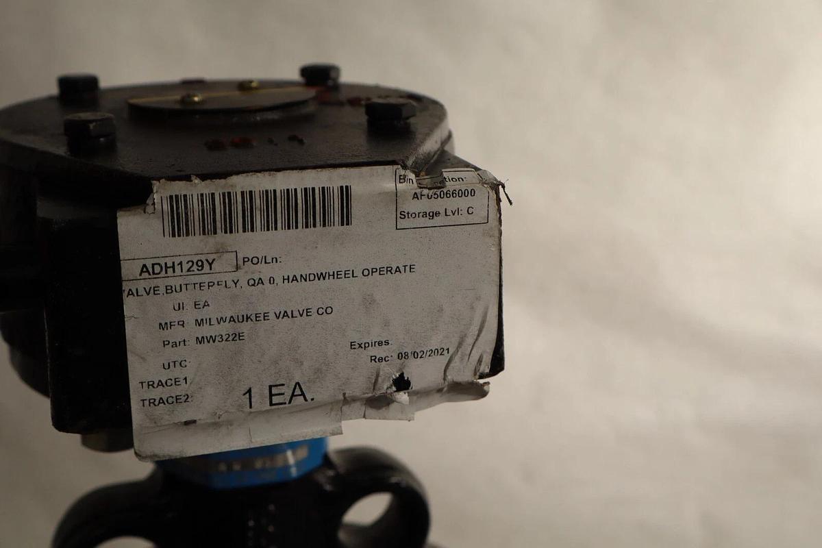 Milwaukee Cast Iron Butterfly Valve MW322E  MW322E AW  10" 10 in  150PSI