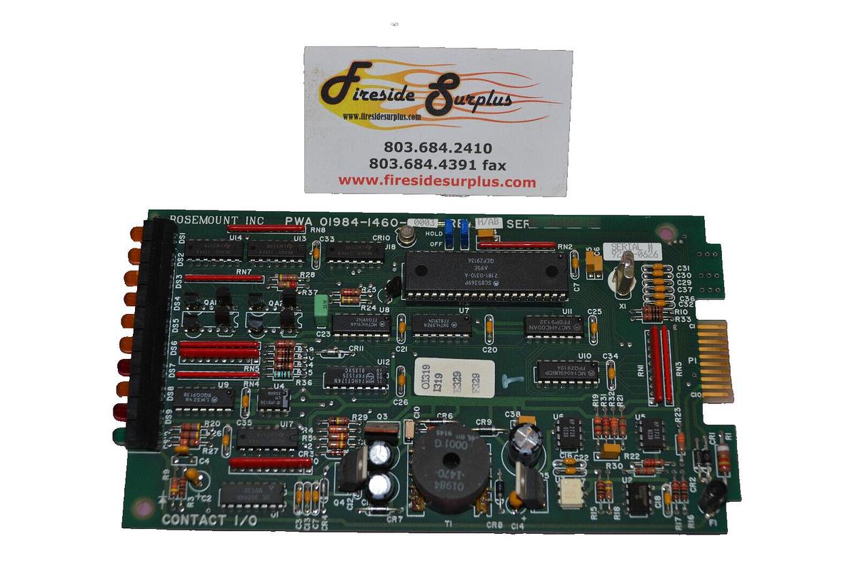 Used ROSEMOUNT CIRCUIT BOARD CARD 01984-1460-0003 01984 1460 0003 REV. H/AB H AB