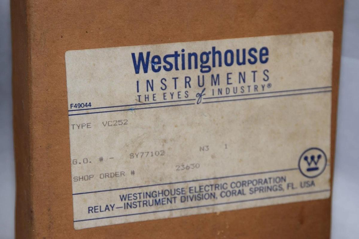 (NEW) WESTINGHOUSE VC252 Blank Face Panel Meter