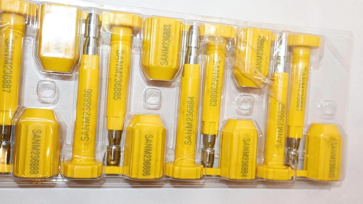 (NEW - Lot 70) Bolt Seal High Security Shipping Cargo Containers & Truck Yellow
