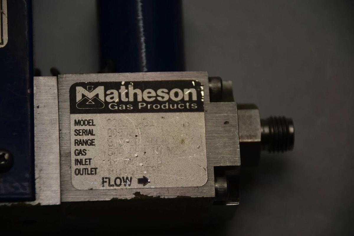 Used MATHESON GAS PRODUCTS 8202-0431 VALVE  0-30 SCCM 500ppm in N2