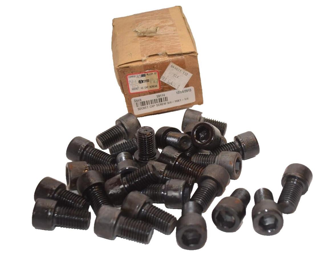 (NEW - Box 25)  3/4"-10x1-1/4" Coarse Alloy Steel Socket Head Cap Screw