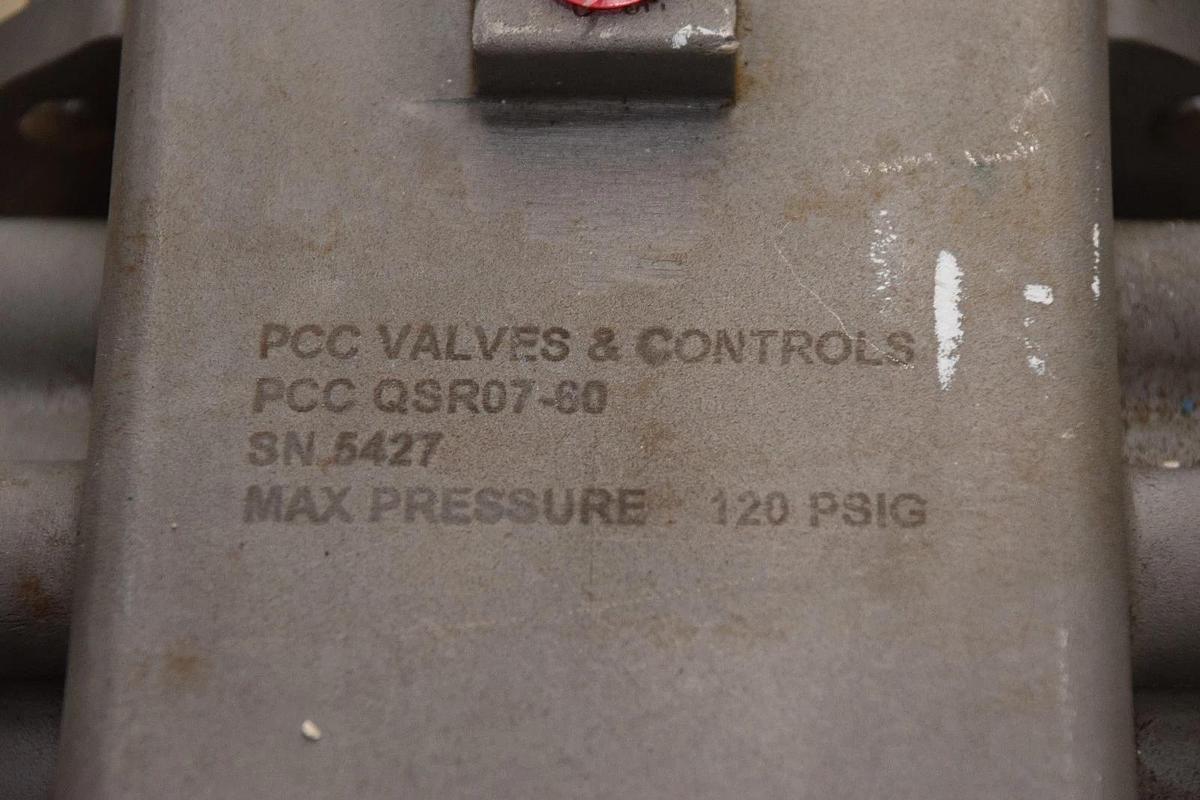 Used PCC Valves & Controls Valve PCC QSR07-60 Valve operator, 120psi, Stainless Steel