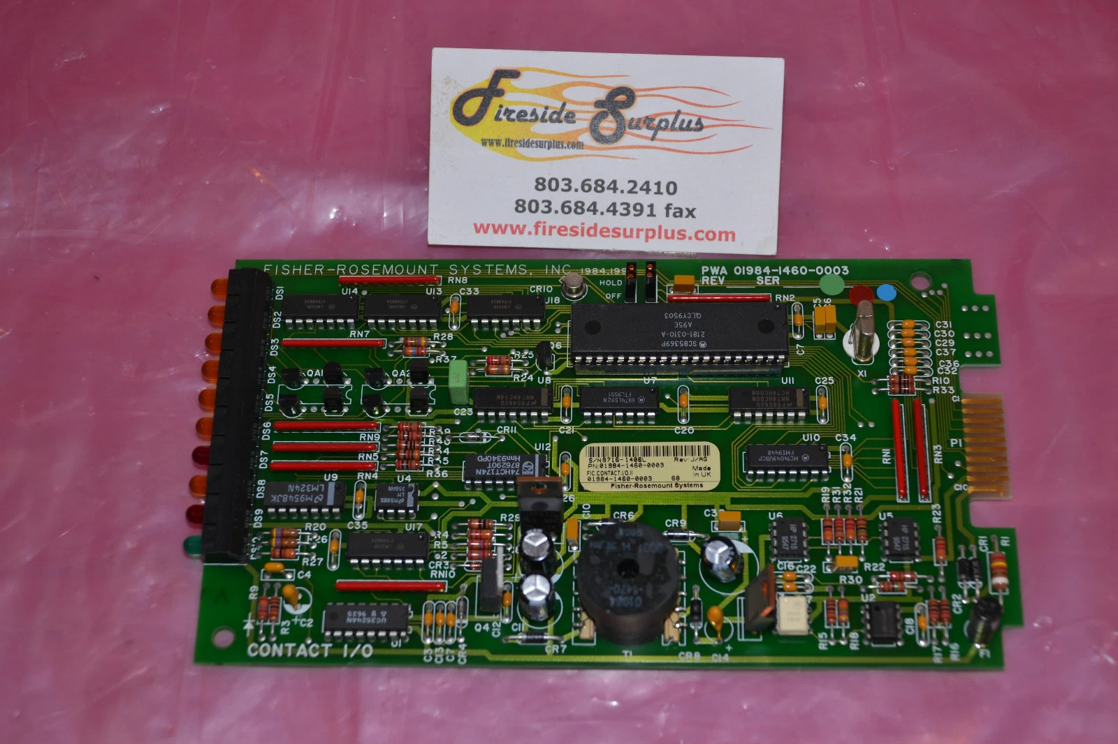 Used ROSEMOUNT CIRCUIT BOARD CARD 01984-1460-0003 01984 1460 0003 REV. J/AG J AG