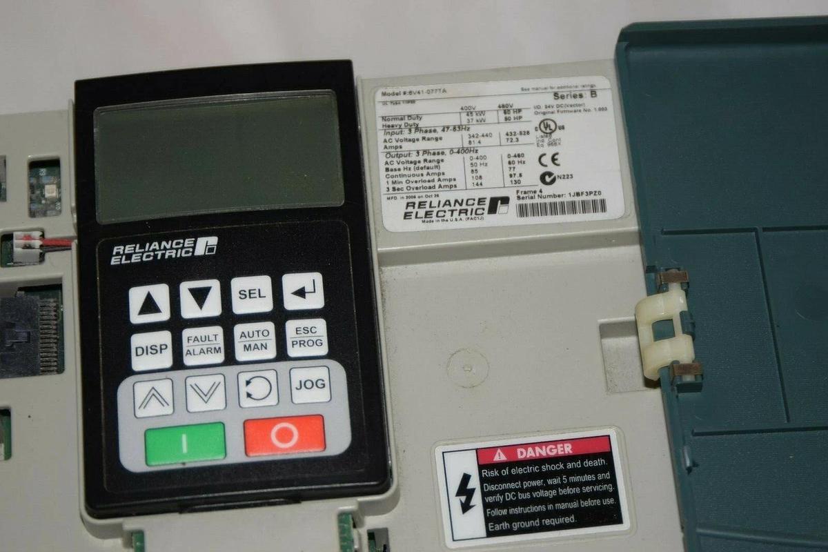 Used RELIANCE ELECTRIC GV6000 6V41-077TA  AC Drive Ser. B 60HP  6V41 077TA 460V