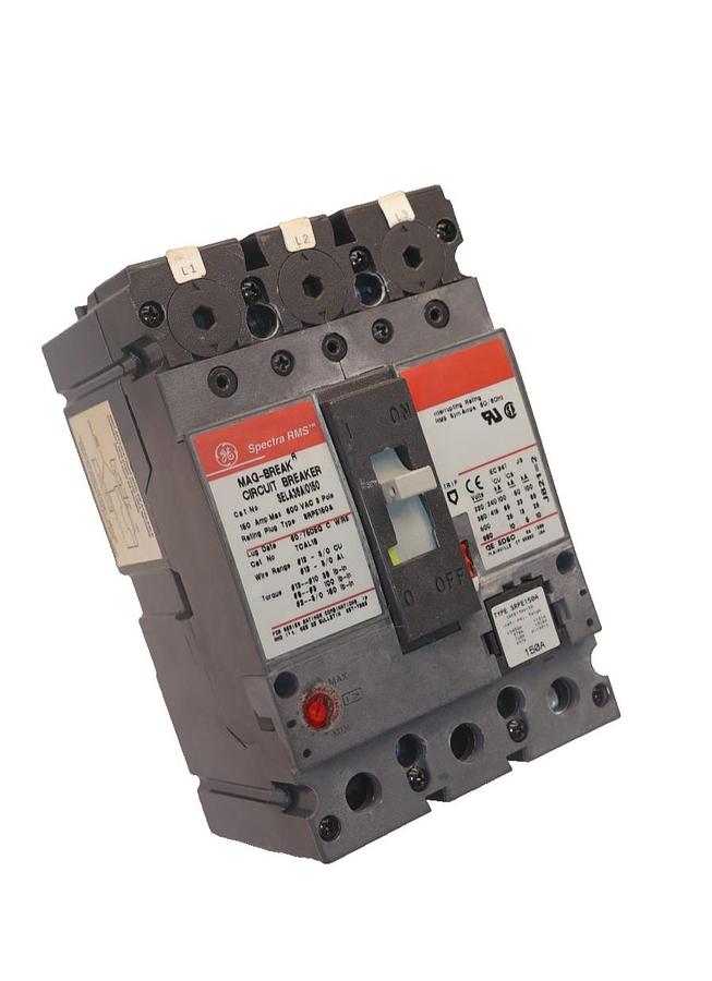 Used GE / GENERAL ELECTRIC SELA36AI0150 3P 150A 150 Amp A Breaker w/ SRPE150A Shunt
