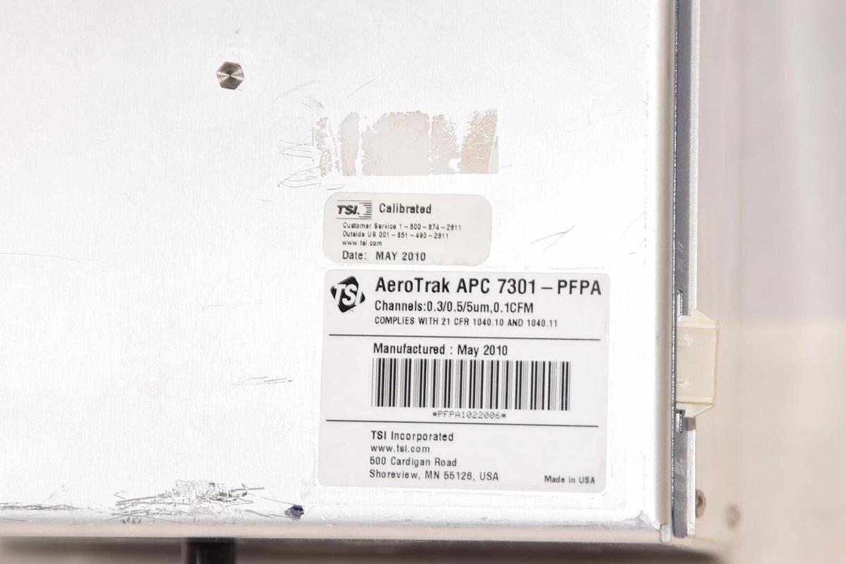 Used TSI / AEROTRAK APC 7301-PFPA 0.3/0.5/5um, 0.1CFM Remote Particle Counter