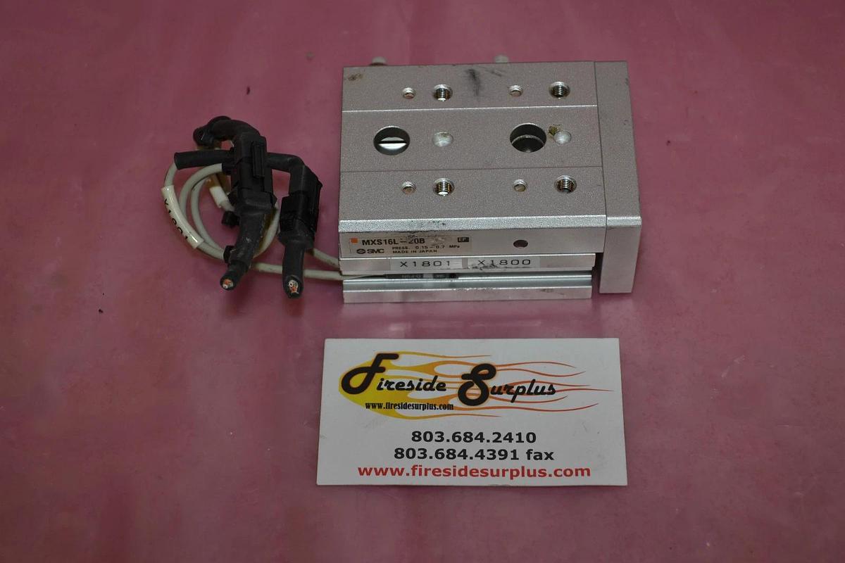 Used SMC VALVE SLIDE TABLE SHOCK ABSORB MXS16L-20B MXS16L 20B MXS16L20B