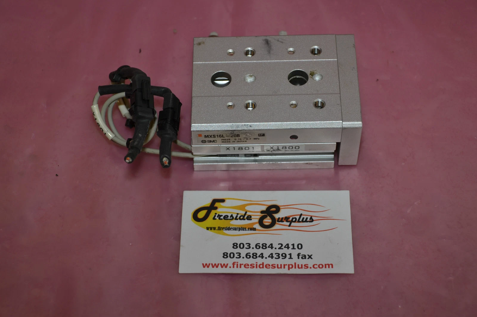 Used SMC VALVE SLIDE TABLE SHOCK ABSORB MXS16L-20B MXS16L 20B MXS16L20B