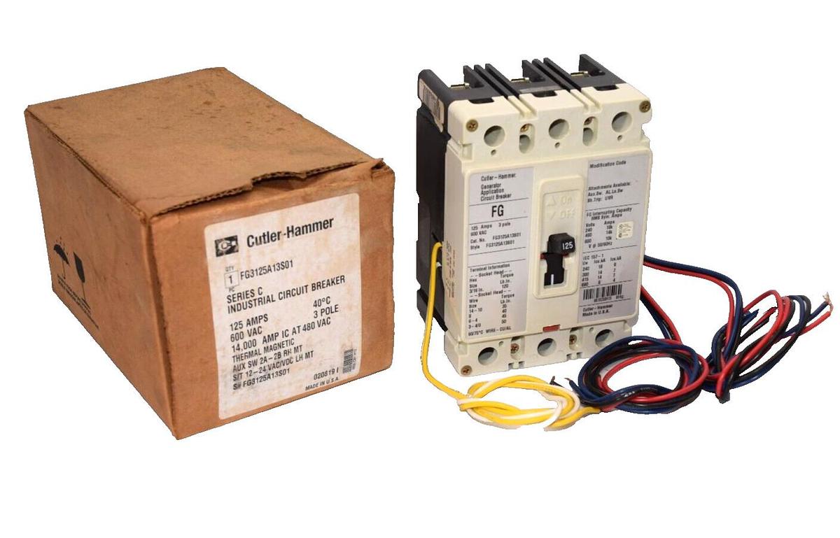 Cutler Hammer FG Generator Application Breaker FG3125A13S01 125A 600V 3p NEW