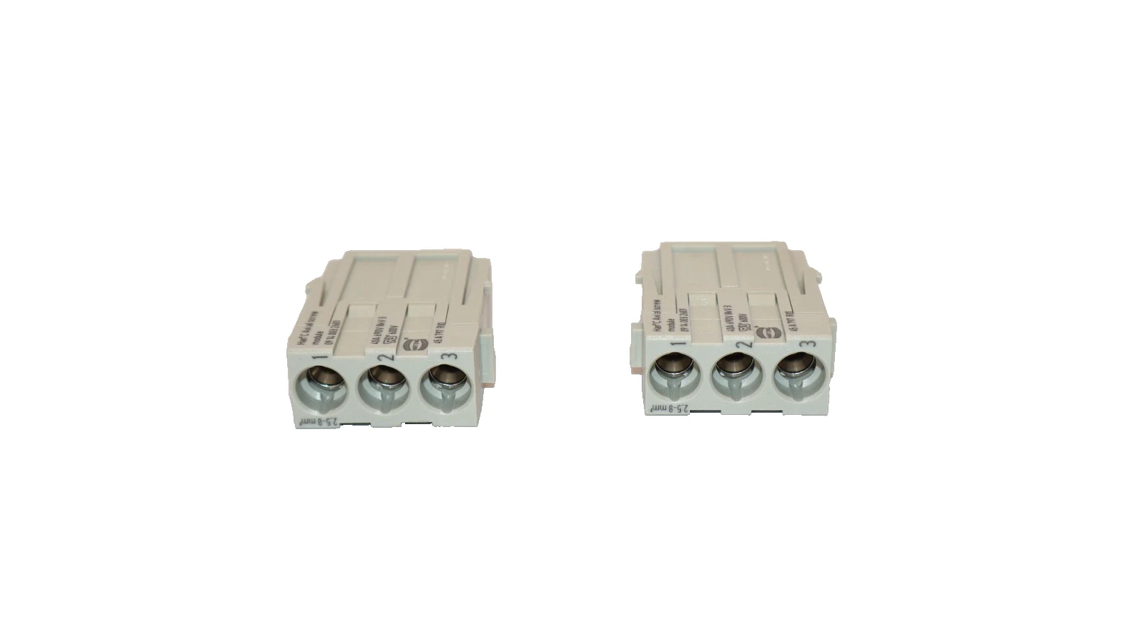 Harting Male Module Insert Han 3 MOD M-S 40A Plug 09140032601 2-Pack (New)