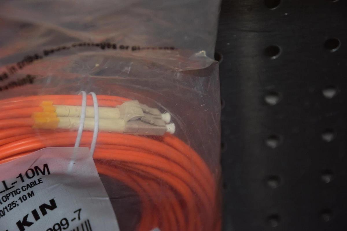 Used Belkin F2F402LL-10M Duplex Fiber Optic Patch Cable - LC Male - LC Male - 32.8ft 722868420997