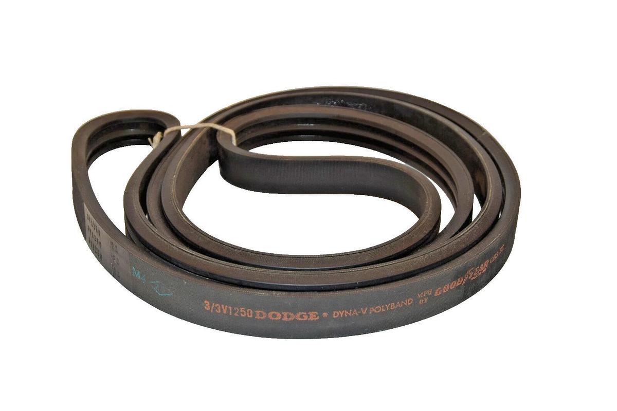 GOODYEAR DODGE Belt V-Belt 3/3V1250 3V1250 3-3V1250 3-Banded 3 Rib (NEW)