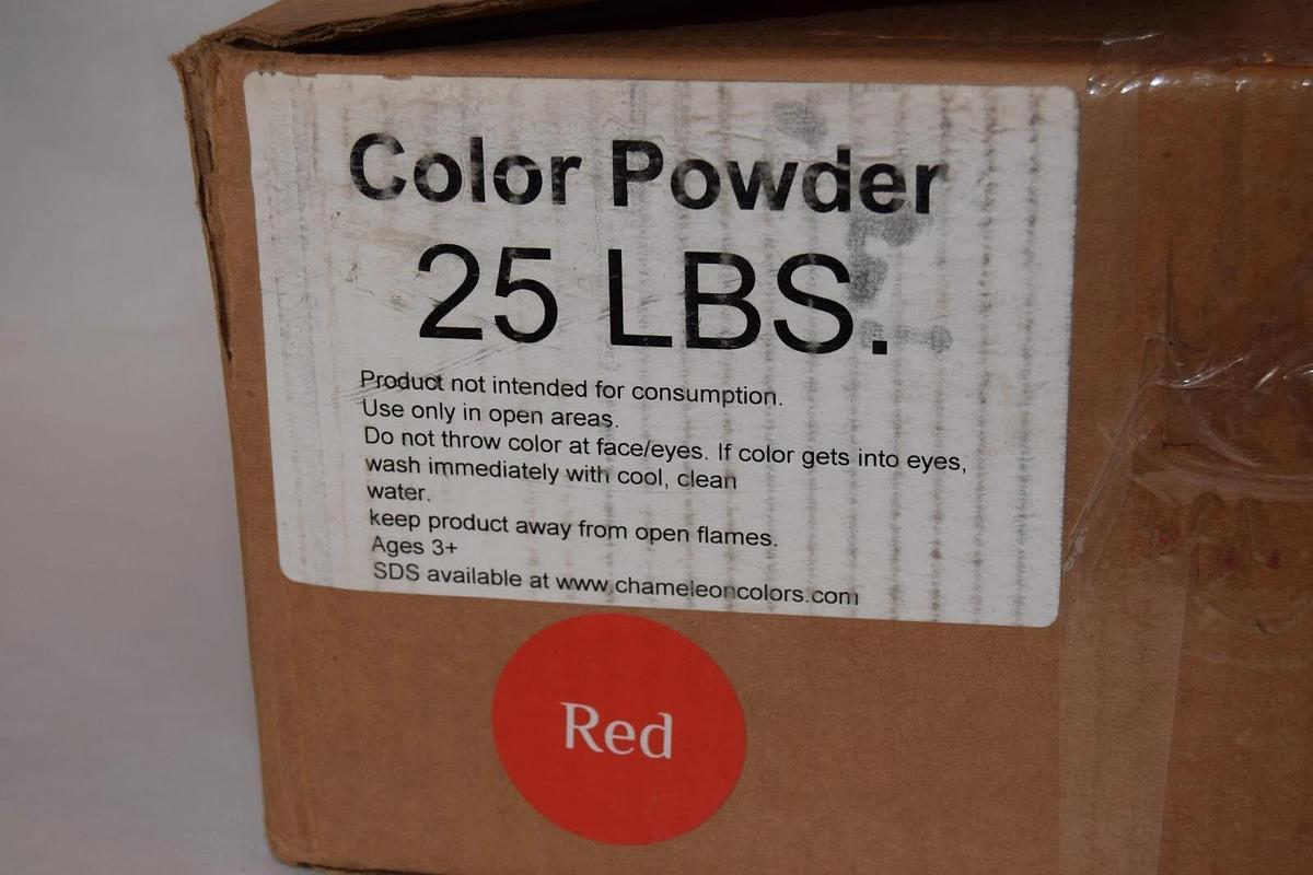 Used Chameleon Colors RED 25lb. Bulk Color Powder CC-25LB-RED (NEW)