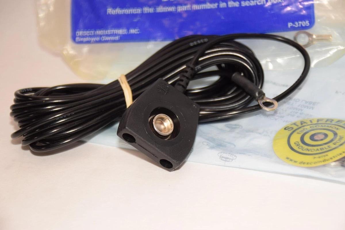 (NEW) DESCO 14213 Common Point Ground Cord Kit 10mm std w 1meg 15'