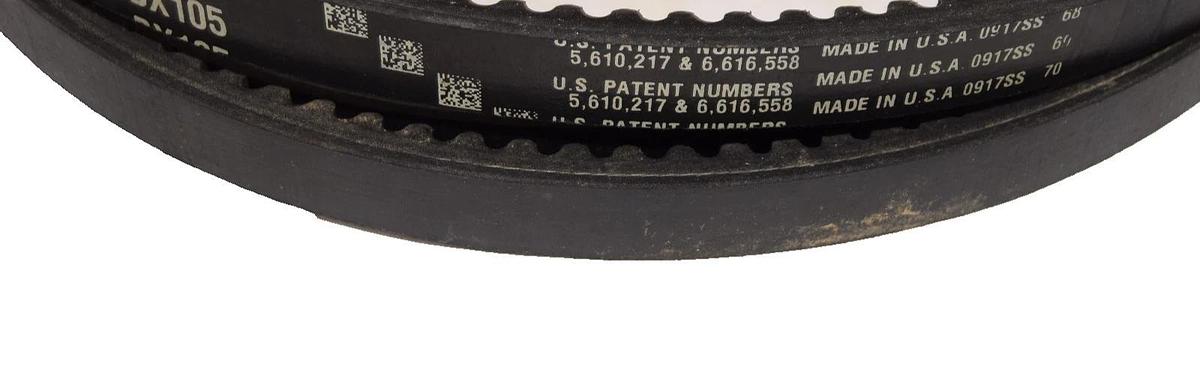 Gates Cogged V-Belt Belt BX105 BX-105 Tri-Power Static Conductive USA (New)