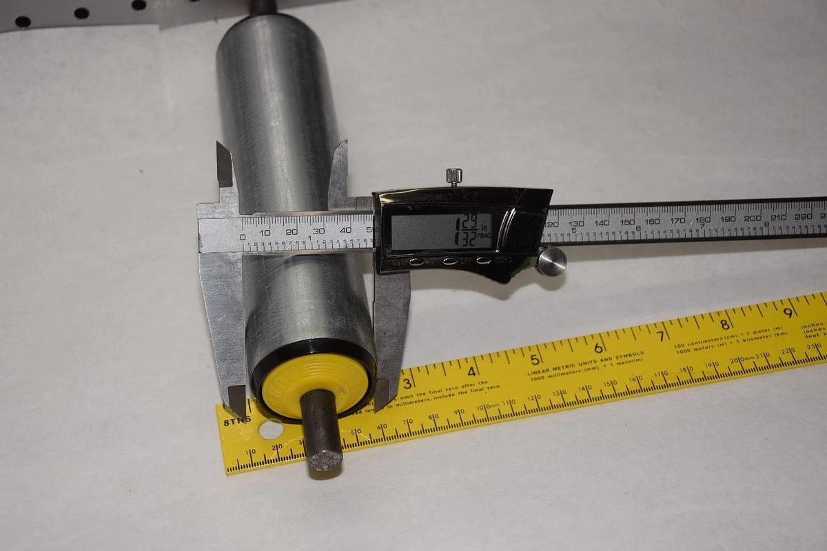 (2) INTERROLL 1.776.R81.M75-7.63 H 1-29/32" WIDE 10" LENGTH CONVEYOR ROLLER NEW