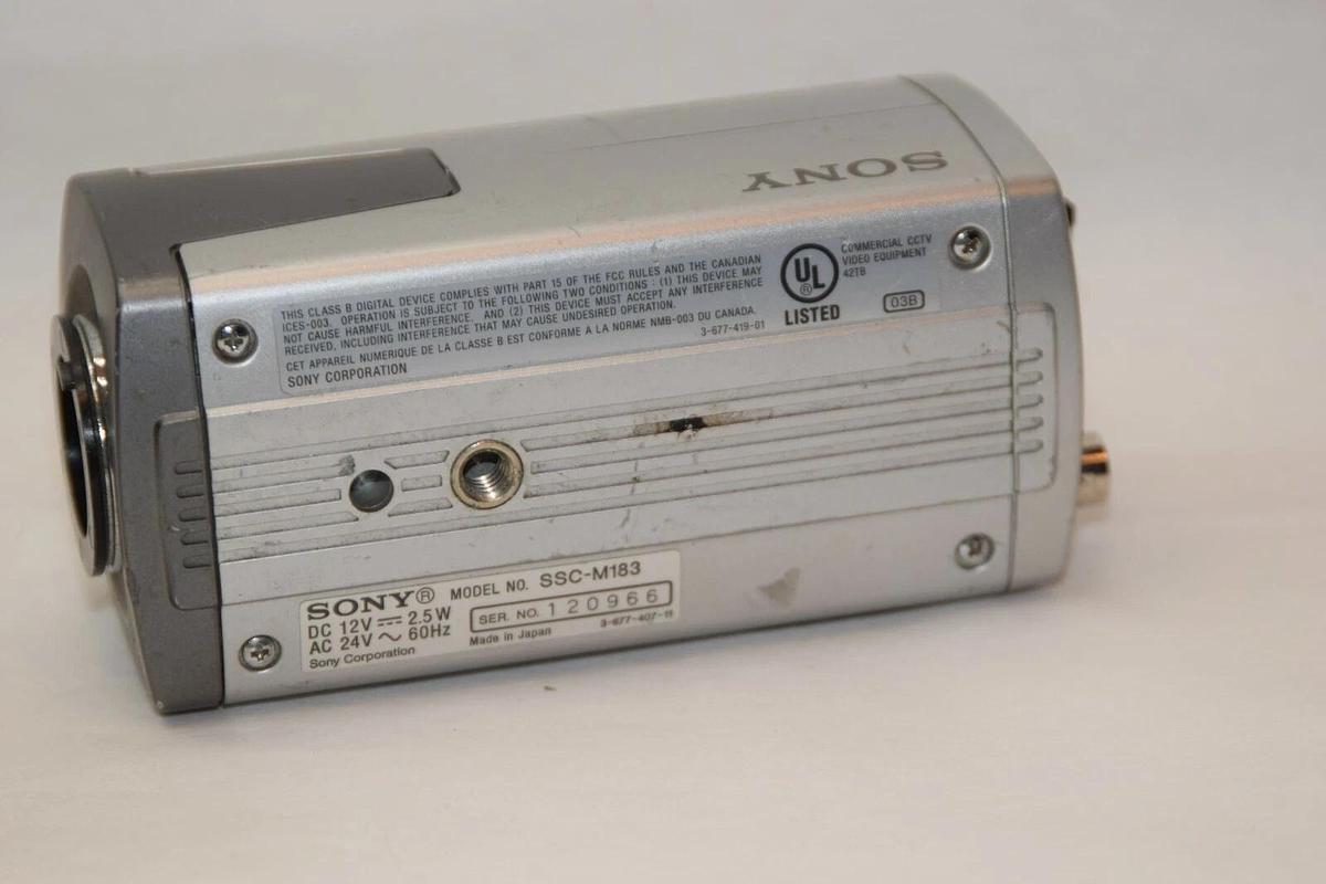 Used SONY SSC-M183 12V / 2.5W , 24V / 60Hz Surveillance Video Camera