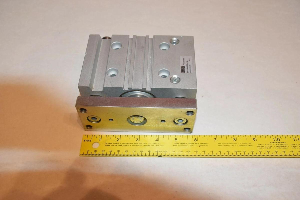 Used AIRTEC PNEUMATIC LX-050-050-100 GUIDED PNEUMATIC CYLINDER