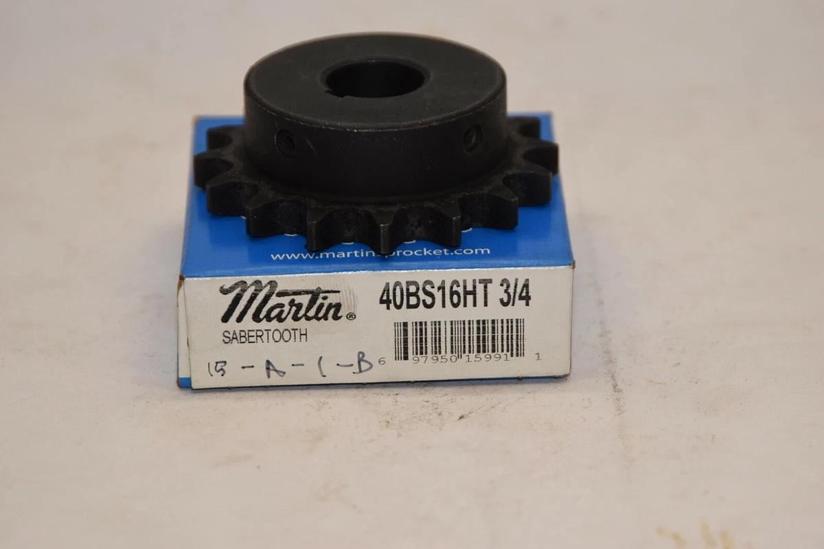 (NEW) MARTIN 40BS16HT 3/4 3/4" 16 Teeth Sabertooth Sprocket