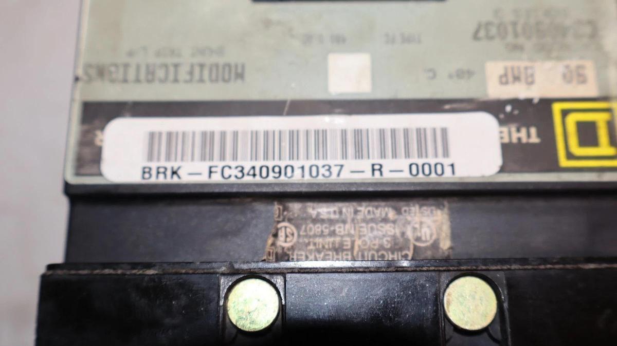 Used Square D 90A 90 Amp Circuit Breaker C340901037
